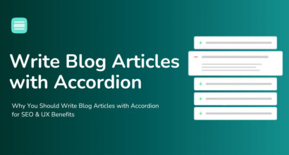 Write Blog Articles with Accordion