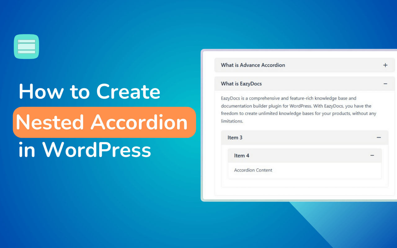 Nested accordion