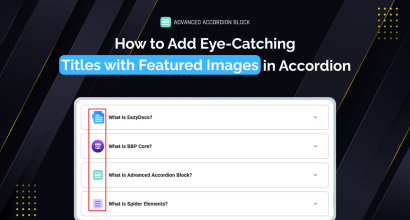 Titles with Featured Images in Accordion